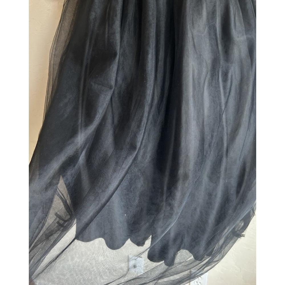 Modcloth X Collectif Doll Dress XS Black Tulle Party Dark Romantic Velvet Goth - Picture 4 of 10